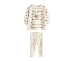 NEXT Niñas Conjunto de sudadera y leggings con estmpado de Miffy Cream Stripe 12 Meses-18 Meses