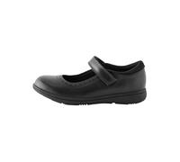 NEXT Niñas Merceditas Escolares de Cuero con Detalle Estilo Oxford Matt Black 33.5