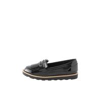 NEXT Niñas Mocasines Escolares con borlas Black Patent 33