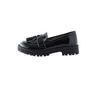 NEXT Niñas Mocasines Escolares con Suela Gruesa y borlas Black Patent 38