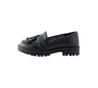 NEXT Niñas Mocasines Escolares con Suela Gruesa y borlas Matt Black 35