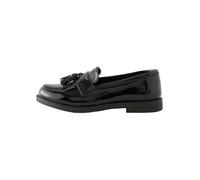NEXT Niñas Mocasines Escolares de Cuero con borlas Black Patent 34.5