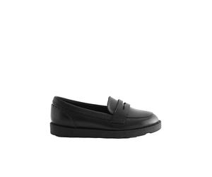 NEXT Niñas Mocasines Escolares en Cuero Black Matt 38