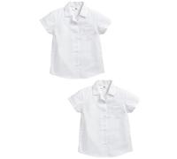 NEXT Niñas Pack de 2 Camisas Escolares de Manga Larga con Cuello con Solapa Blanco 6 Años