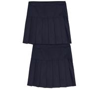 NEXT Niñas Pack de 2 Faldas Escolares de Tablas con Cintura estándar Navy Blue Longer Length 10 Años