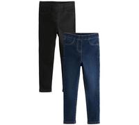 NEXT Niñas Pack de 2 Leggings con Cintura elástica Black/Dark Denim 15 Años