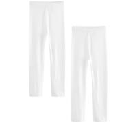 NEXT Niñas Pack de 2 Leggings Kind to Skin Blanco 18 Meses-24 Meses