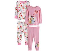 NEXT Niñas Pack de 2 Pijamas abrigados de Manga Larga 100% algodón Bluey Rosa 3 Años-4 Años