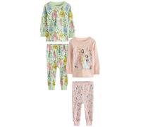 NEXT Niñas Pack de 2 Pijamas abrigados de Manga Larga 100% algodón con diseño de Princesa Disney Rosa 9 Meses-12 Meses