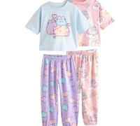 NEXT Niñas Pack de 2 Pijamas con pantalón de chándal de Pusheen Blue/Pink 7 Años
