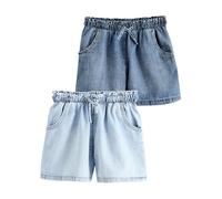 NEXT Niñas Pack de 2 Vaqueros Cortos 100% algodón Azul Medio 13 Años