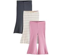 NEXT Niñas Pack de 3 Leggings Acampanados de canalé Core 3 Años-4 Años
