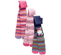 NEXT Niñas Pack de 3 pares de medias con diseño de unicornio y alto contenido de algodón Pink and Navy 5 Años-6 Años