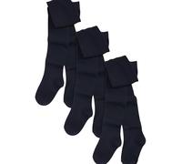 NEXT Niñas Pack de 3 pares de medias escolares con alto contenido de algodón Azul Marino 9 Años-10 Años