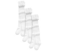 NEXT Niñas Pack de 3 pares de medias escolares con alto contenido de algodón Blanco 9 Años-10 Años