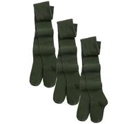 NEXT Niñas Pack de 3 pares de medias escolares con alto contenido de algodón Verde 15 Años-16 Años