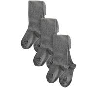 NEXT Niñas Pack de 3 pares de medias escolares largas con alto contenido de algodón Gris 3 Años-4 Años