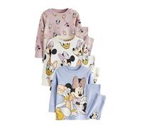 NEXT Niñas Pack de 3 Pijamas abrigados con Licencia de Minnie Mouse Pink/Blue/White 5 Años-6 Años