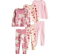 NEXT Niñas Pack de 3 Pijamas cómodos Rosa/Blanco 12 Meses-18 Meses
