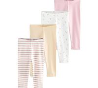 NEXT Niñas Pack de 4 Leggings Rosa/Blanco 5 Años-6 Años