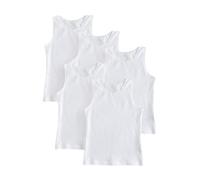 NEXT Niñas Pack de 5 Camisetas sin Mangas con Ribetes de Encaje en Blanco Blanco 11 Años-12 Años