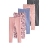 NEXT Niñas Pack de 5 Leggings Pink and Navy Floral 12 Años