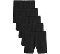 Next Niñas Pack de 5 Pantalones Cortos de Ciclismo elásticos y Ricos en algodón de Largo estándar Negro 8 Años