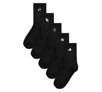 NEXT Niñas Pack de 5 pares de calcetines tobilleros con alto contenido de bambú y bordado de unicornio Negro 31-36