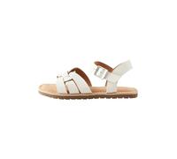 NEXT Niñas Sandalias de corte ancho de cuero tejido (G) Blanco 35