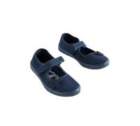 NEXT Niñas Zapatillas de Lona para el Colegio con Bordados de Mariposas Azul Marino 33.5