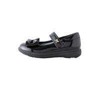 NEXT Niñas Zapatos Escolares Estilo Merceditas de Cuero con Lazo de Corte Ancho (G) Black Patent 32