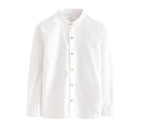 NEXT Niños Camisa de Manga Larga con Cuello Henley de Mezcla de Lino Crema 11 Años