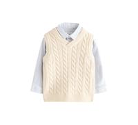 NEXT Niños Conjunto de Camisa y Chaleco de Punto Ecru Cream 18 Meses-24 Meses