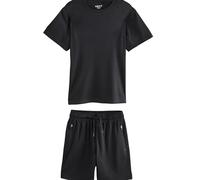 NEXT Niños Conjunto de pantalón corto y camiseta de deporte Negro 10 Años