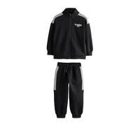 NEXT Niños Conjunto de sudadera con cremallera y cuello alzado y pantalones de chándal Negro 12 Años