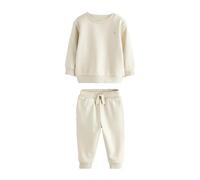 NEXT Niños Conjunto de sudadera y pantalones de chándal con logotipo Ecru Off White 6 Años-7 Años