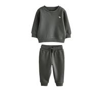 NEXT Niños Conjunto de sudadera y pantalones de chándal con logotipo Gris marengo 6 Años-7 Años
