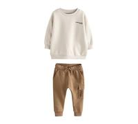 NEXT Niños Conjunto de sudadera y pantalones de chándal de estilo utilitario Ecru Off White 3 Años