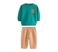 NEXT Niños Conjunto de sudadera y pantalones de chándal estampados Green Croissant 4 Años-5 Años