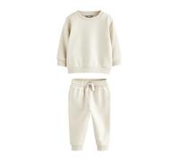 NEXT Niños Conjunto de sudadera y pantalones de chándal lisos Ecru Off White 18 Meses