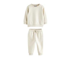 NEXT Niños Conjunto de sudadera y pantalones de chándal lisos Ecru Off White 5 Años-6 Años