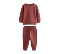 NEXT Niños Conjunto de sudadera y pantalones de chándal lisos Rojo Borgoña 3 Años