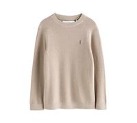 NEXT Niños Jersey de Punto de algodón con Cuello Redondo y un Ciervo Bordado Neutro 10 Años