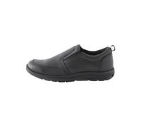 NEXT Niños Mocasines Escolares de Cuero de Corte Ancho (G) Negro 38