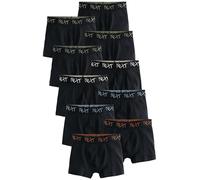NEXT Niños Pack de 10 Calzoncillos Black with Grafitti NEXT Waistband 13 Años-14 Años