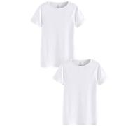 NEXT Niños Pack de 2 Camisetas de Manga Corta Kind to Skin Blanco 3 Años-4 Años