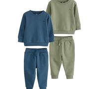 NEXT Niños Pack de 2 conjuntos de sudadera y pantalones de chándal Blue/Green 18 Meses-24 Meses
