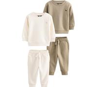 NEXT Niños Pack de 2 conjuntos de sudadera y pantalones de chándal Off White/Cement 5 Años-6 Años