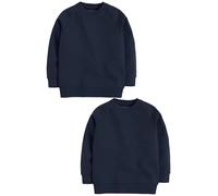 NEXT Niños Pack de 2 jerséis Escolares con Cuello Redondo Azul Marino 6 Años