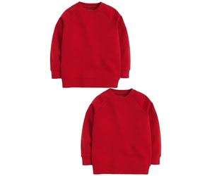 NEXT Niños Pack de 2 jerséis Escolares con Cuello Redondo Rojo 8 Años